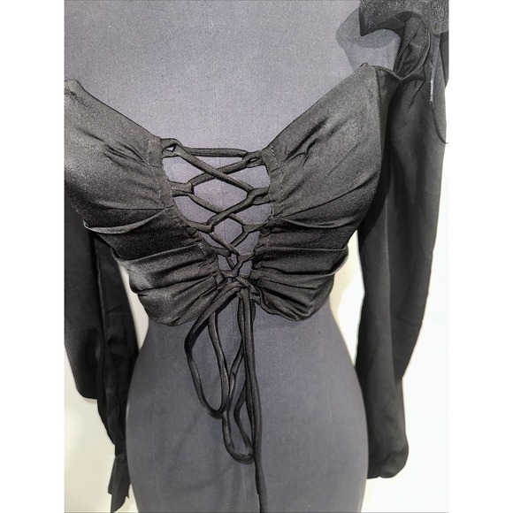 Mable Corset Tie Front Top Top Ballon Long Sleeve Size S - Picture 2 of 10